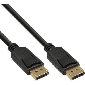 InLine 17107P - 7.5 m - DisplayPort - DisplayPort - Gold - Black - Male/Male